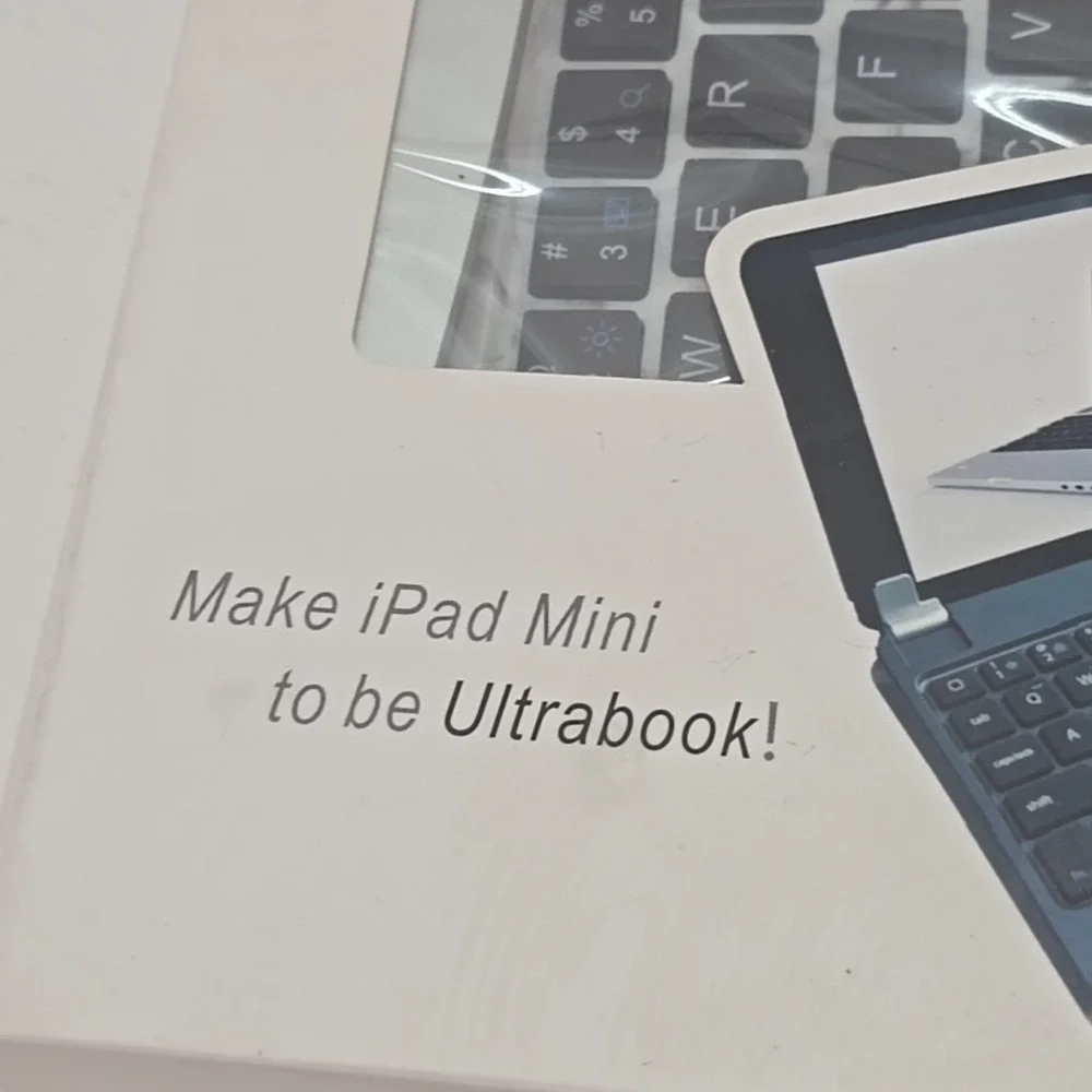 Bluetooth Keyboard for iPad‎ Mini Ultra-thin w/screen protector (Marble Look)